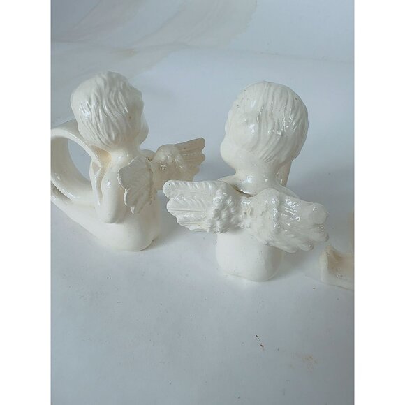 Vintage Holiday Ceramic & Glass Ornament Set With Angels Santa Star & Gift Desig - Picture 9 of 16